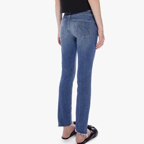 MOTHER The Dazzler Ankle Step Fray Jeans Walking On Coals Wash - Picture 2 of 11